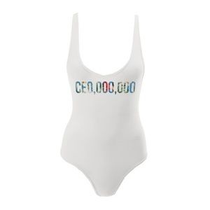 $CE0,000,000 KAUAI WOMEN'S WHITE THONG BODYSUIT